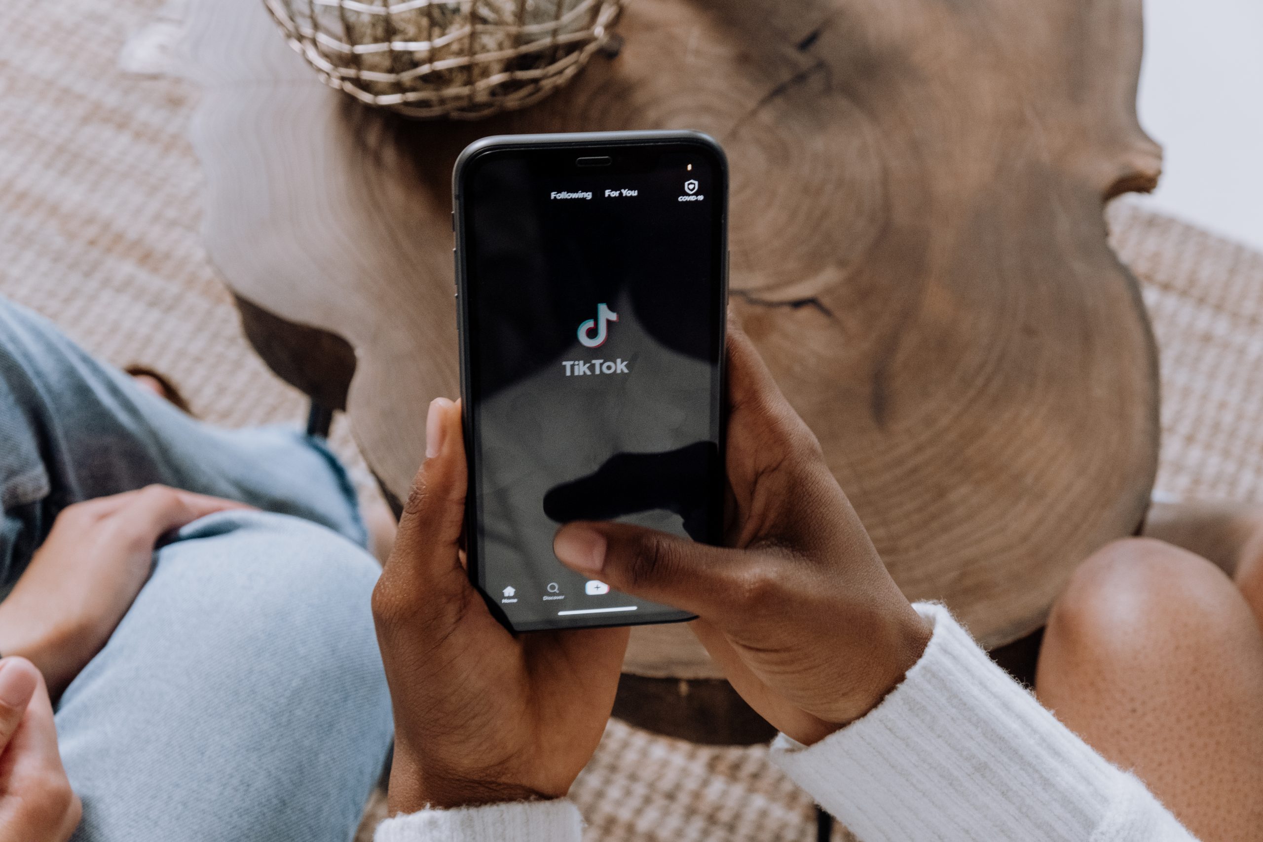Person holding black android smartphone
